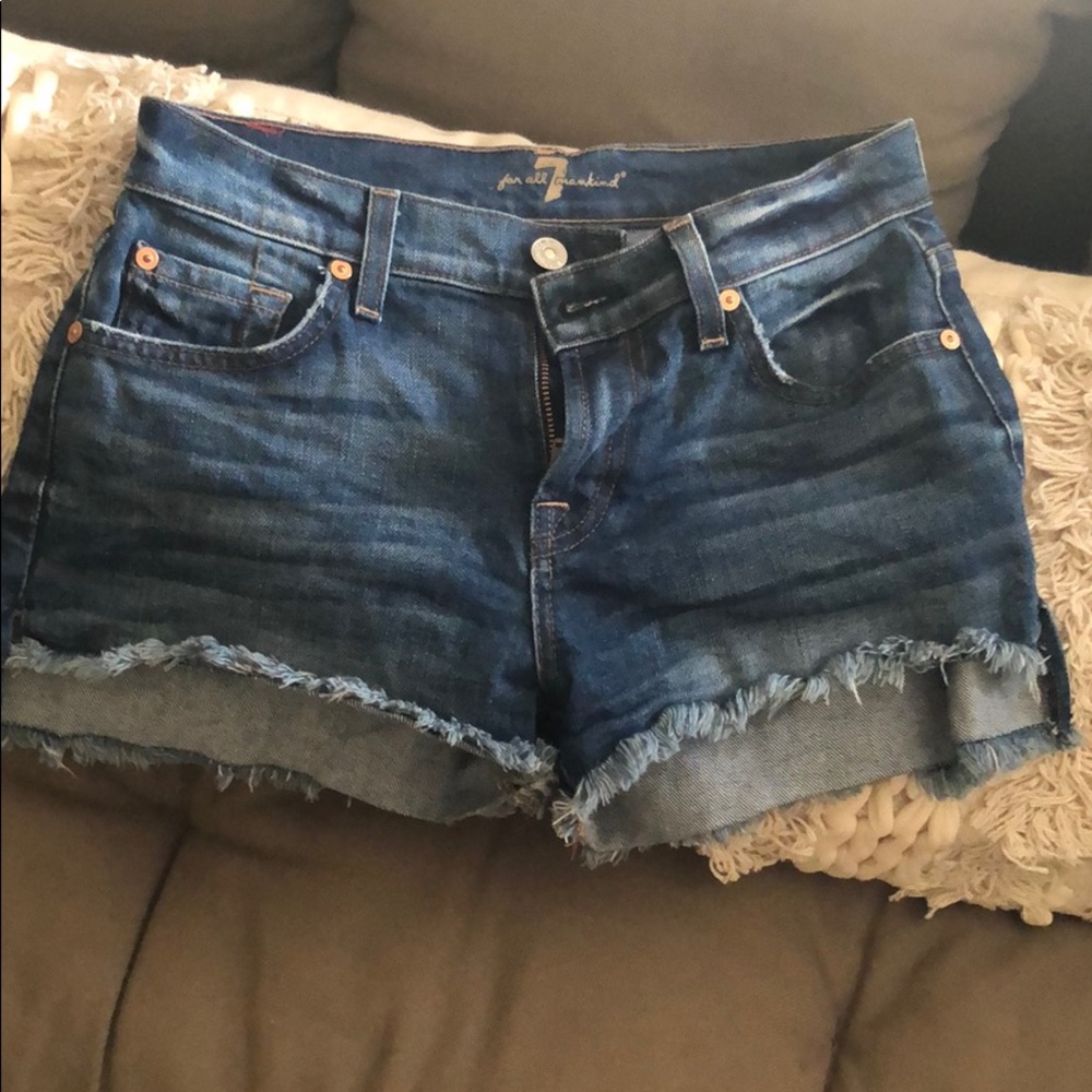 Denim cut off shorts